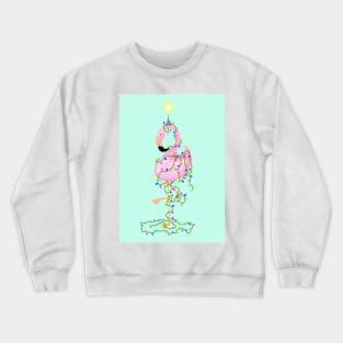 Flamingo Christmas Tree Crewneck Sweatshirt